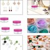 Empty Sample Pots, 4 Pcs Empty Plastic Cosmetic Jars, Clear Travel Cosmetic Container, Mini Cosmetic Containers, for Face Creams, Sample, Make-Up