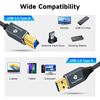 Thzzhnno USB 3.0 A to USB B Cable 0.5M, USB to type B Printer Cable Compatible with Docking Station, External Hard Drivers, Scanner, Printer
