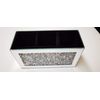 DEENZ Sparkly Diamond Crush Crystal Effect Silver-Black Mirror Makeup Brush Holder Dressing