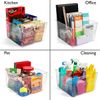 Clear Plastic Storage Bins – XL 6 Pack Perfect Kitchen or Pantry Organization Fr