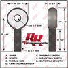 8 RH 1/2-20 Thread With a 1/2 Bore Solid Rod Eye Heim Joints Rod Ends