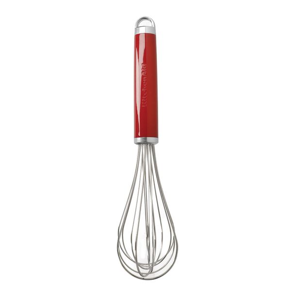 KitchenAid Whisk, Stainless Steel Manual Hand Whisk, Durable and Easy to Clean – Empire Red