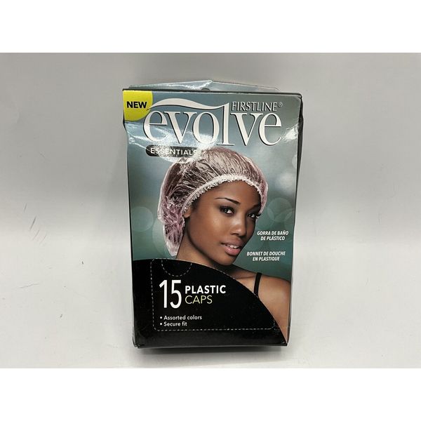 Evolve Deep Conditioning Shower Cap Plastic Cap Platinum 15-Pack NEW