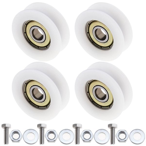 EMSea 4PCS Greenhouse Door Wheels 29mm Diameter Greenhouse Sliding Door Roller for Most Greenhouses Sliding Doors Garden Replacement Accessories