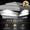Classy Caps SL4400 PVC Windsor Solar Post Cap, 4" x 4", White