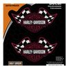 CHROMA 25133 Harley-Davidson Burgundy Bar & Shield Racing Flags 2pc Decal