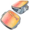 Bleu Reign Compact Personalized Pocket Mirror Custom Name Gradients Pattern Design Golden Hour