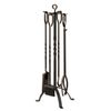 Five-Piece Fireplace Tool Set Modern Accessories with Stand for Indoor Use