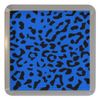 Blue Leopard Print - Plastic Tea Coaster/Beer Mat