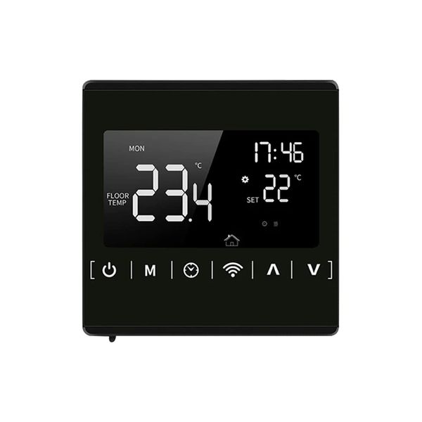 MincoHome Smart Thermostat Programmable LCD Touch Screen Thermostat For Electric Floor Heating System WiFi Tuya Room Temperature Controller (Black Electric Heating)