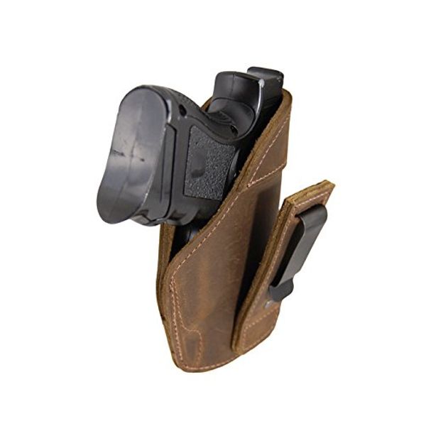 New Barsony Brown Leather Tuckable IWB Holster Compatible with Glock 42 Right