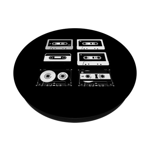 Cassette Tapes Audio Mixtapes 1980s Music Radio DJ PopSockets Adhesive PopGrip