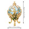 QIFU Hand Painted Enameled Small Easter Egg Style Decorative Enamel Trinket Box
