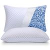 Shredded Memory Foam Pillow Set Adjustable Loft Cooling for Hot Sleepers 2-Pack