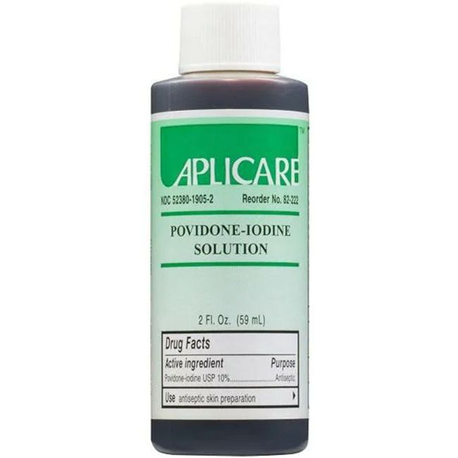 *1-Bottle* Medline Aplicare Povidone-Iodine Solution 2 Oz Antiseptic APL82222