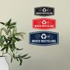 Fancy Mixed Recycling Sign (Brushed Silver) - Small