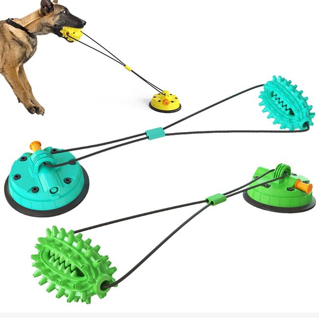 Suction Cup Chew Toys for Dog-Tug of War Dog Toy for Aggressive-Teeth  Training Toys for Small Dogs-Dental Health and IQ-Relieve Pet Anxiety