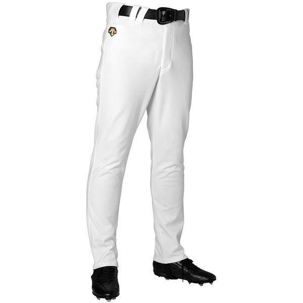 Descente DB-1013LPB Men's Baseball Uniform Pants, Straight Pants, S White