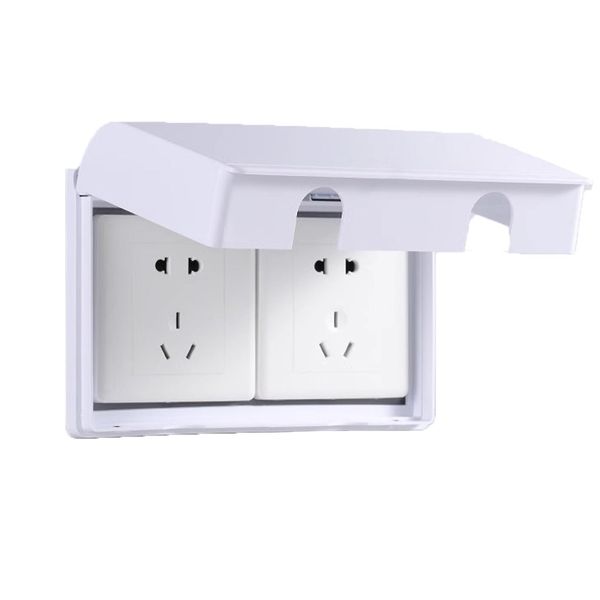 Plug Socket Covers, Universal Plug Socket Cover, Childproof Electrical Outlet & Plug Cover Box with Waterproof Splashes, Ideal for Home, School and Nurseries