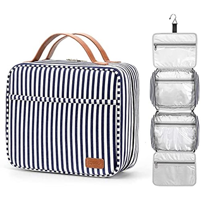 Travel Hanging Toiletry Bag for Women, Extra Large Makeup Bag, Holds  Full-Size Shampoo, with Jewelry Organizer Compartment, Waterproof Cosmetic  Bag