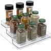 3-Tier Plastic Spice Rack - Cabinet Shelf Organizer for Kitchen Pantry (2-Pack)