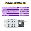 SATUY 4Pcs DHT22/AM2302 Digital Temperature Humidity Sensor Module with Cable, Temp Range -40~80℃ (±0.5℃), Humidity 0~100% RH (±2%) for A-rduino Electronic Practice DIY, Replace SHT11 SHT15