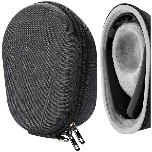 Geekria Shield Headphone Case Compatible with MUSE 2, MUSE, The Brain Sensing Headband Case, Replacement Hard Shell Travel Carrying Bag with Cable Storage (Dark Grey)