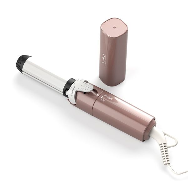 VAV 2 in 1 Travel Straight & Curling Iron, 2-Way Mini Hair Iron, Dual Use, Trowel, Portable, Convenient for International Use