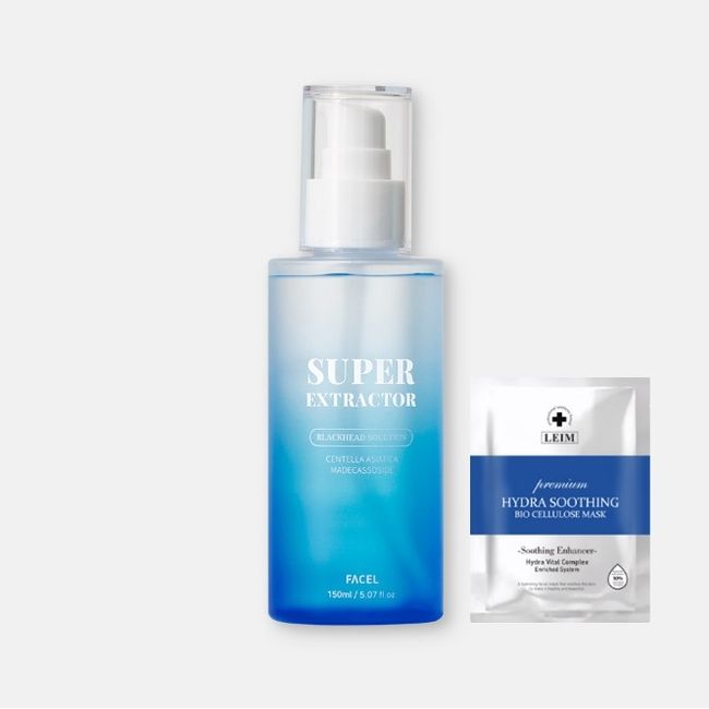 FACEL Super Extractor (Super X Lotion) 150ml + Bio Cellulose Mask Pack Sebum softener Sebum dissolving product Sebum removal solution Sebum dissolving