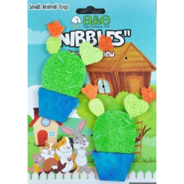 AE Cage Company Nibbles Potted Plants Loofah Chew Toy