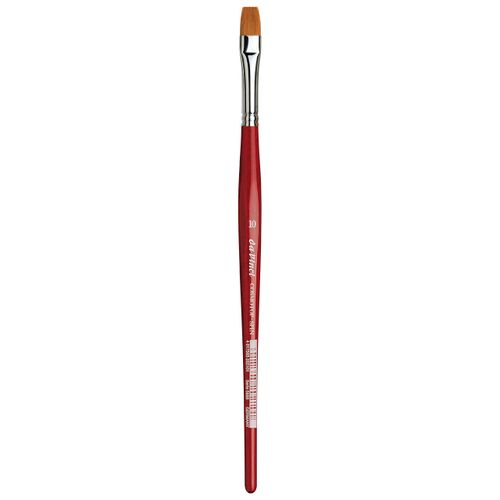 da Vinci Watercolor Series 5880 CosmoTop Spin Paint Brush, Flat Synthetic with Red Handle, Size 10 (5880-10)