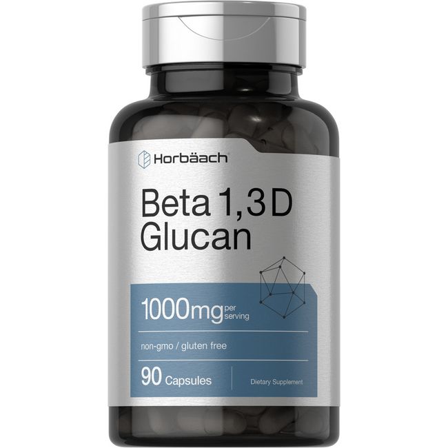 Beta Glucan 1 3D 1000 mg | 90 Capsules | Beta 1,3, 1,6 D |  by Horbaach