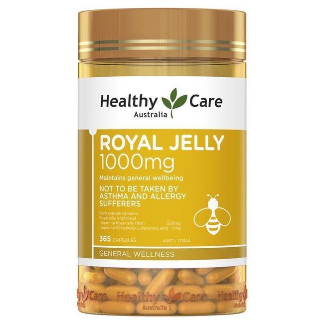 Healthy Care Bee Printing Royal Jelly 1000mg Clear Package 365capsules 1Pack