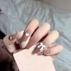 24 Pcs Nail Nails, Gentle Colors, Brown, Butterfly Binding, Nail Decoration, Nail Jewelry, Reception, Party, After-Party