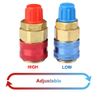2PCS A/C Manifold Gauge Quick Coupler Connector Adapter High/Low 1/4" SAE HVAC