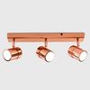MiniSun | Modern 3 Way Copper Effect Ceiling Spotlight | Ceiling Spots, Home Décor & Improvement Essential