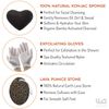 Zen Me Dry Brush Set – Premium Body Exfoliator Brush, Exfoliating Gloves, Pumice Stone for Feet & Konjac Sponge for Face, Boar Bristle Body Brush for Showering, Bath Brush, Natural Skin Scrubber Tools