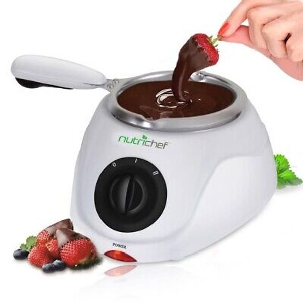 Nutrichef Electric Chocolate Melting and Warming Fondue Set