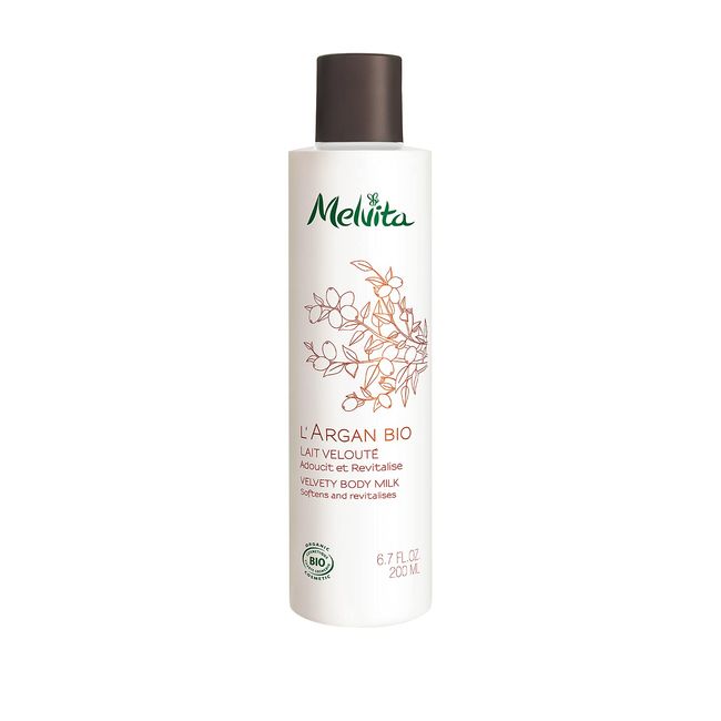 Melvita Argambio Oil-In Body Milk, 6.8 fl oz (200 ml), Organic Body Cream