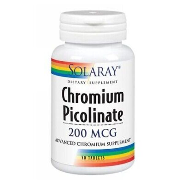 Chromium Picolinate 200 mcg 50 Tabs By Solaray