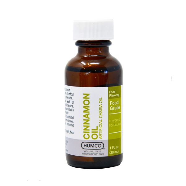 Humco-HU1931 Cinnamon Oil, 1oz. Food Grade. Commonly used in Food Flavoring. Artificial Cassia Oil