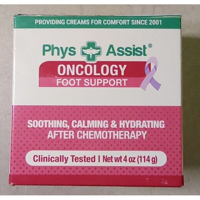 Phys Assist Oncology Foot Support Cream Soothing Calming Hydrating Ex 03/2025