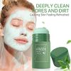 Green Tea Cleansing Mask Stick, Blackhead Remover Green Mask Stick Poreless Deep Cleanse Purifying Clay Stick Mask Skin Care,Anti-Acne Facial Pore Cleanser Oil Control For All Skin Types (1 Pack)