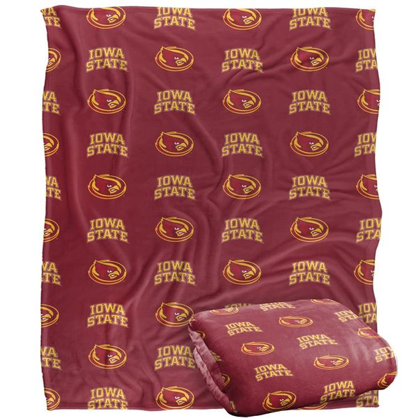 Iowa State University Cyclones Blanket, 50"x60", Logo Pattern, Silky Touch Super Soft Throw