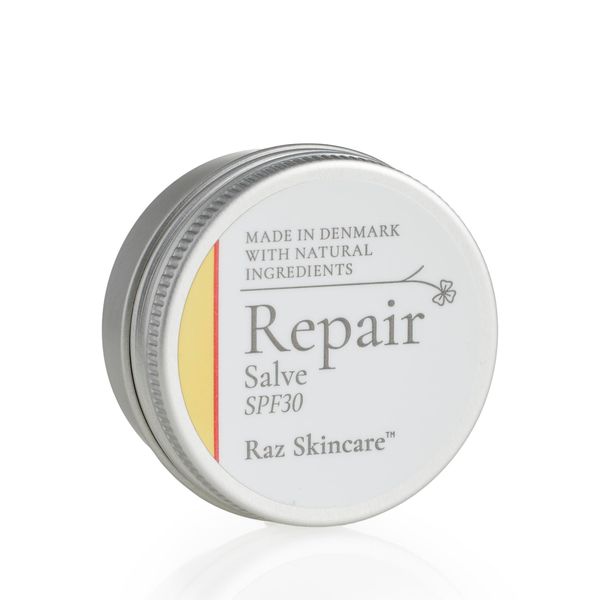 Raz Skincare Repair Salve SPF 30 15ml | Lip Care and Moisturizer | All-Natural Lip Salve for Very Dry Lips, Ideal for Sun Protection, Skiing, and Daily Use | Skin Repair Cream For Skin and Irritations