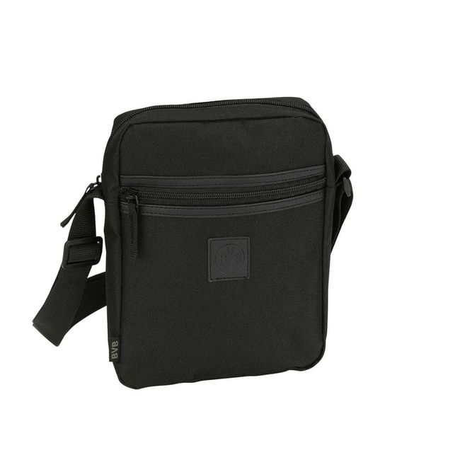 Borussia Dortmund BVB Messanger Tasche, Schwarz, One Size