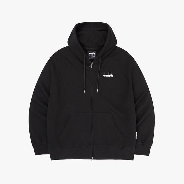 DIADORA Essential Easy Zip Up Hoodie BLACK rva-438393f, XS