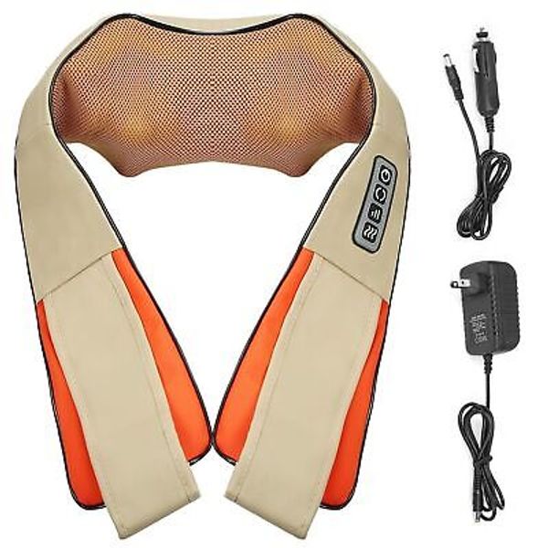 Shiatsu Neck & Back Massager w/ Heat Shoulder Body Deep Kneading Massage Pillow