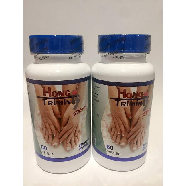 2 Hongo Trimin Plus Nail Fungus Treatment hongo Relief 120 Capsules uñas