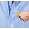 HOME-X Button Hook Helper, Assistance Tool for The Elderly, One-Hand Button Tool- Yellow- 6” L x ¾” W